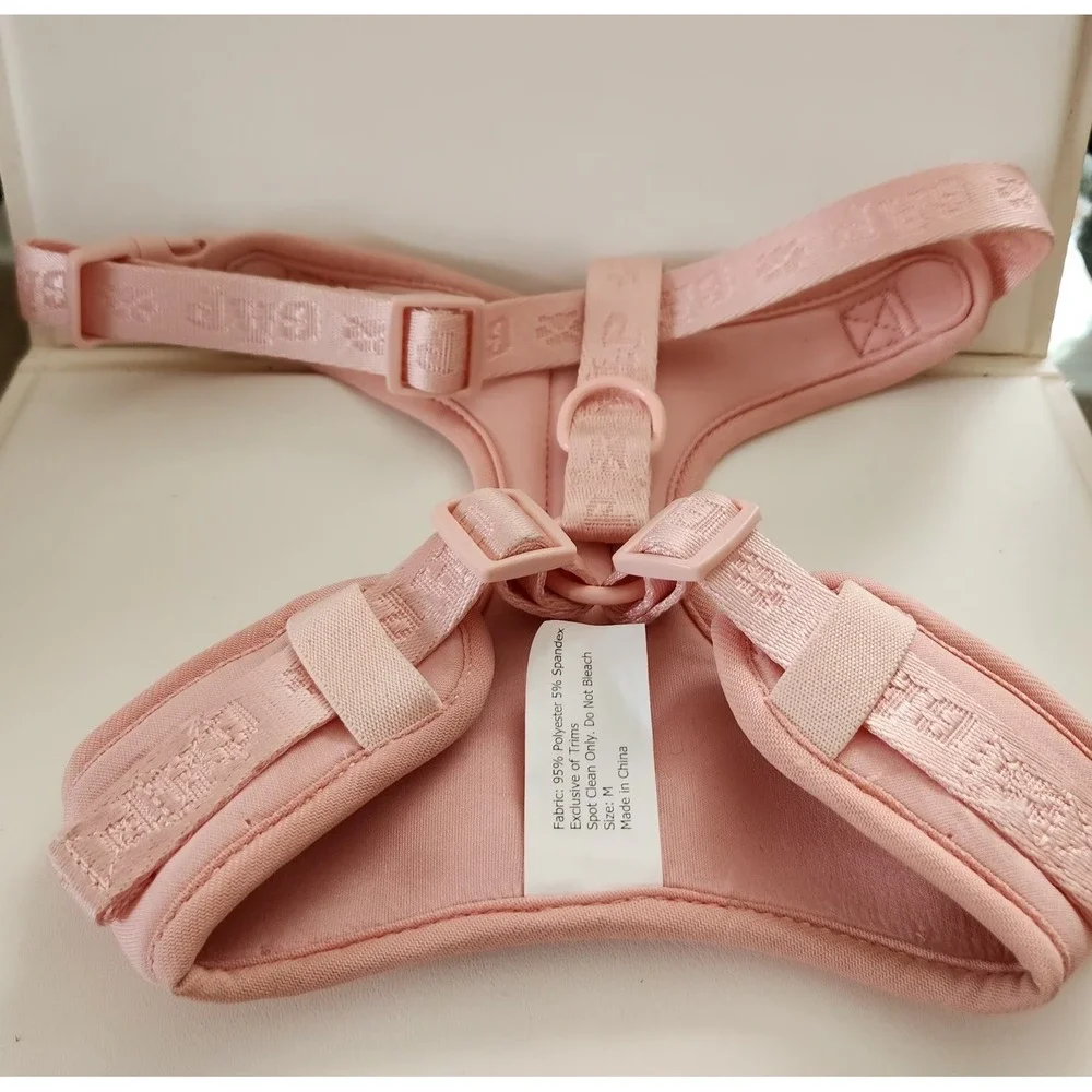 Pink Paw Charm Dog Harness Sz MD